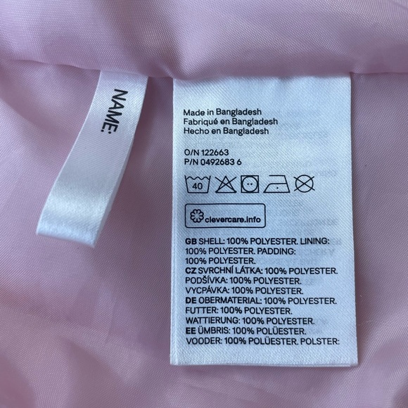 🌺SALE🌺 H&M Girl’s Pink Puffy Vest with Faux Fur Size 4 - 6 - Picture 6 of 9